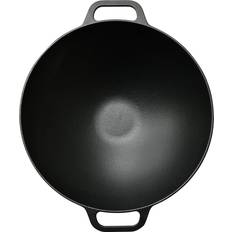 Wok Pans Victoria Cast Iron Cookware Woks Black