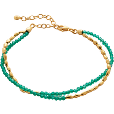 Monica Vinader Mini Nugget Bracelet - Gold/Green