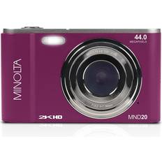 Minolta Digital Cameras Minolta MND20 44 MP 2.7K Ultra HD Digital Camera Magenta