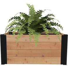 Vita Outdoor Planter Boxes Vita Mezza 24 L H Cedar Planter Golden
