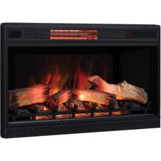 Classic Flame Electric Fireplaces Classic Flame 34.1-in W Black Infrared Quartz Electric Fireplace 32II042FGL