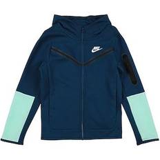 Nike tech fleece hoodie white Clothing Nike Boy's Sportswear Tech Fleece Full-Zip Hoodie - Valerian Blue/Mint Foam/White (CU9223)