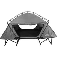 Kamp-Rite Tents Kamp-Rite 2-Person Folding Off the Ground Camping Bed Double Tent Cot, Gray