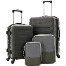 Green Luggage Wrangler Luggage and Packing Cubes - Set of 4