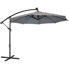 Parasols & Accessories Sunnydaze Decor 9.5 ft. Offset Cantilever Patio Umbrella with Solar