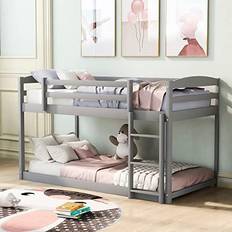 Beds Twin Over Twin Bunk Bed 42.1x79.3"
