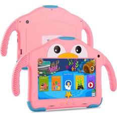 YosaToo Tablet for Toddlers Tablet Android Kids Tablet with WiFi Dual Camera 1GB 32GB Storage 1024 x 600 Touch Screen Parental Control Mode Google Playstore YouTube Netflix for Boys Girls Android 10