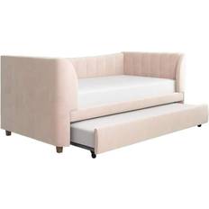 Beds Little Seeds Valentina Pink Velvet Upholstered with Trundle