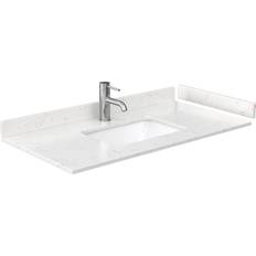 Kitchen Sinks Wyndham Collection 42 D Cultured Marble Single Basin Vanity Top with