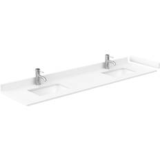 Kitchen Sinks Wyndham Collection 80 22 D Cultured Marble Double Basin Vanity Top Basins