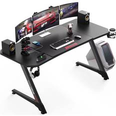 Vitesse Z Shape Office Gaming Desk - Black