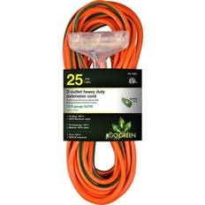 Electrical Accessories GoGreen Power, 12/3 25' 3-Outlet Heavy Duty Extension Cord, GG-15225, Lighted End