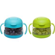 Ubbi Baby Bottles & Tableware Ubbi Tweat 2-Pack Snack Container In Blue/green green 2 Pack
