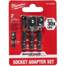 Power Tool Accessories Milwaukee Shockwave 3-Piece 1/4" Hex Shank Socket Adapters