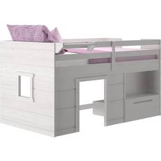 Kid's Room Max & Lily Modern Farmhouse Low Loft Bed Twin 42.2x84.2"