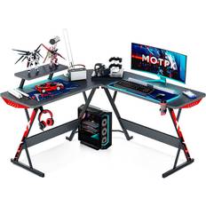MOTPK L Shaped Gaming Desk - Black