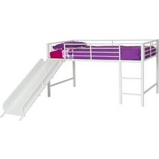 DHP Junior Twin Metal Loft Bed with Slide 77.5x41.5"