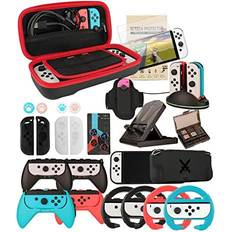 Nintendo oled case Gaming Accessories Arisll Nintendo Switch OLED Family Bundle Carry Case