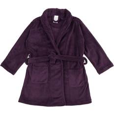 Leveret Kid's Shawl Collar Fleece Robe - Purple