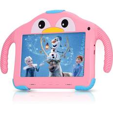 Google play Okulaku Tablet for Kids Tablet 7 inch Toddler Tablet with WiFi Dual Camera 32GB Parental Control Google Play Store YouTube Netflix Android 10 Childrens Tablet for Toddlers Girls Boys Kid-Proof Case,Pink