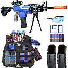 Foam Toy Weapons Romker Automatic Machine Gun with Tactical Vest Kit