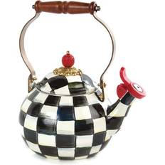 Stainless Steel Kettles Mackenzie-Childs Courtly Check Enamel Whistling