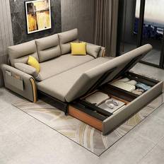 Homary Convertible Full Sleeper Sofa 81.5" 3 Seater