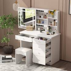 Vanity set AIEGLE Vanity Desk Set Dressing Table 18.1x39.4"