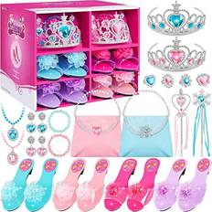 Liberty Imports Princess Jewelry Dress Up Accessories Toy Playset for Girls (50 Pcs)