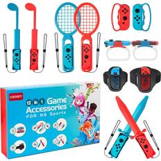 Controller Straps CODOGOY Nintendo Switch 12 in 1 Switch Sports Accessories Bundle