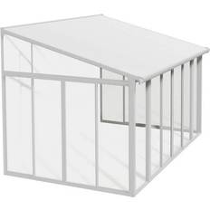 Lean-to Greenhouses 9.8-ft SanRemo Structure/White Panels Gazebo