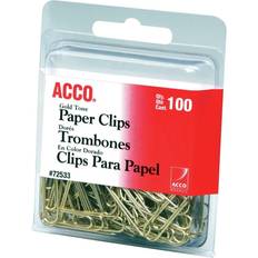 Gold Desktop Stationery Acco Brands Paper Clips, Regluar, # 2