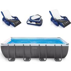 18ft pool Swimming Pools & Accessories Intex 18-ft x 9-ft x 52-in Rectangle Above-Ground Pool 45134
