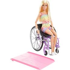 Barbies Leker Barbie Doll with Wheelchair & Ramp Blonde Fashionistas