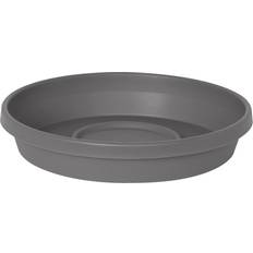 Plant Saucers Bloem 17" Terra Plant Saucer Tray Charcoal