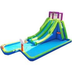 Double Racing Slide Inflatable Water Park, Multicolor