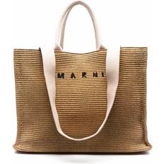 Stofftaschen Marni Logo Shopping Tote - Brown