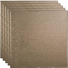 Fasade Wallpaper Fasade Border Fill 23-3/4" x 23-3/4" PVC Lay In Tile in Brushed Nickel PL5929