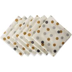 Cloth Napkins DII Imports Metallic Confetti Dots Cloth Napkin White, Silver, Gold (50.8x)