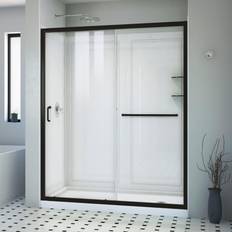 Sliding shower doors DreamLine Infinity-Z Satin Alcove Shower Kit