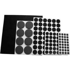 DIY Selvklæbende filtpuder, sort, 125 stk