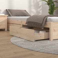 Braun Schutzlatten für Betten vidaXL Bed Drawers 4 Solid Wood Pine