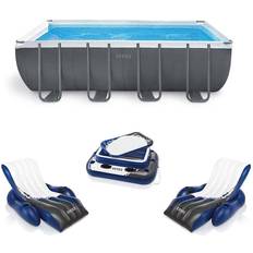 18ft pool Swimming Pools & Accessories Intex 18-ft x 9-ft x 52-in Rectangle Above-Ground Pool 142165