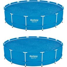 Bestway Pool Parts Bestway 14-ft x 14-ft Vinyl Solar Pool Cover in Blue 125628