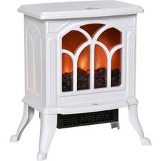 Homcom Fireplaces Homcom 14.75-in W White Fan-forced Electric Fireplace 820-282V80WT