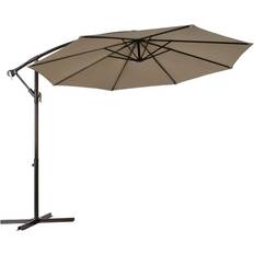 Costway Parasols & Accessories Costway 10 Iron Cantilever Solar Tilt Patio Umbrella