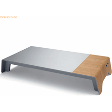 Schreibtischabschirmungen Sigel SA405 skärmstativ laddning, metalliskt trä utseende, akryl, 52