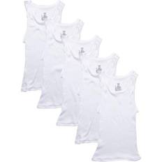 XXL Tank Tops Children's Clothing Hanes Boy's EcoSmart Tank 5-pack - White