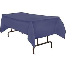 Jam Paper Plastic Table Cover Blue Tablecloth 1/Pack