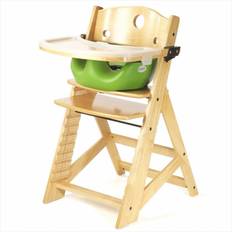 Keekaroo Carrying & Sitting Keekaroo Height Right High Chair with Infant Insert & Tray, Natural/Lime, ONE Size (0051403KR-0002)